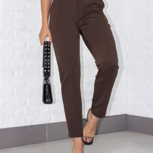 Calça de luxo  Lady Griffe Marrom