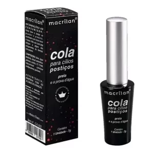 Cola para Cílios a Prova D'água Preta Macrilan