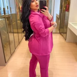 Conjunto Feminino de luxo  Lady Griffe Fucsia