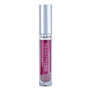 Batom Liquido Metalicool Roxo Metalizado - Rubyrose