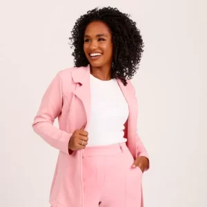 Blazer de luxo  Lady Griffe Rosa Bebê