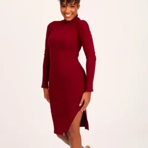 Vestido Manga Longa  Lady Griffe Marsala