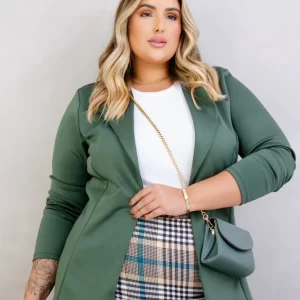 Blazer Plus Size  Lady Griffe Verde Militar