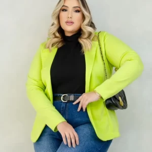 Blazer Plus Size  Lady Griffe Verde Lima